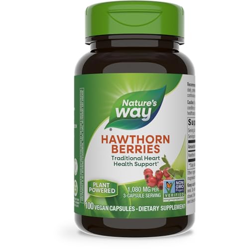 Nature'S Way 14100 Herbal Hawthorn Berries, Traditional Heart Health Support*, 100 Vegan Capsules cover