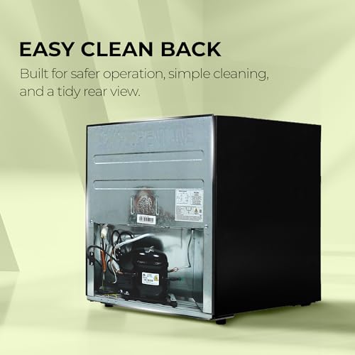 Image of Haier 50 L 2 Star Direct Cool Single Door Mini Bar Refrigerator with Chiller Freezer Box, LED Light for Clear View, Lock & Key and Easy Clean Back (HRD-752KSA, Black Steel, 2026 Model)