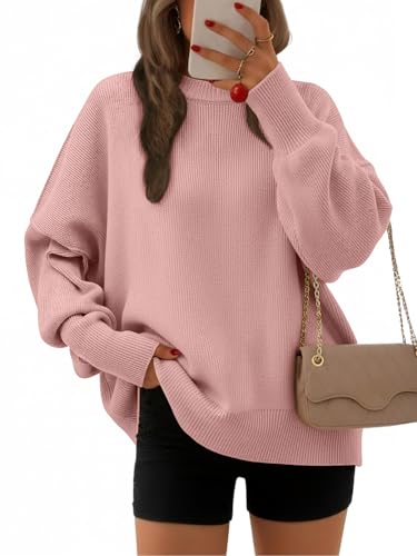 Image of EFAN Womens Oversized Sweaters Batwing Sleeve 2026 Fall Fashion Outfits | Trendy Chunky Knit Pullover, Slouchy Fit Clothes, Cozy Layering Essentials, Cute Winter Clothing, Comfy Casual Daily Wear