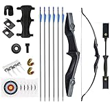 40lb Takedown Recurve Bow and Arrow Set for Adults & Youth - Left & Right Handed Archery Kit for Beginners, Ideal for Target Practice & Outdoor Training