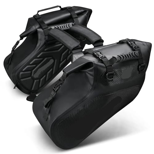 EGUIAS Alforjas Laterales para Alforjas para Motocicletas geniales, Impermeables y Resistentes al Calor, Bolsas Laterales para Motocross