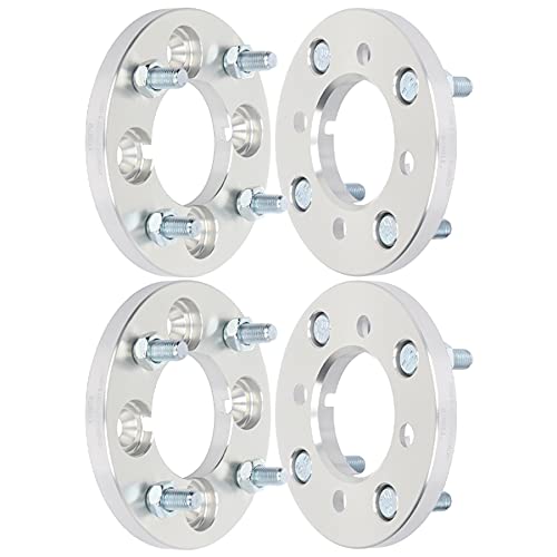 ECCPP 4x 4 lug Wheel Spacers Adapters 4x100mm to 4x114.3mm 12x1.5 71mm 15mm silver Compatible with 1991-2000 for Escort 1989-2002 for Corolla