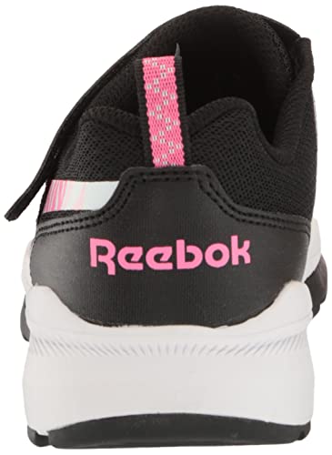 Reebok Unisex Kids Equal Fit Adaptive Running Shoe, Black/Atomic Pink/White, 2 Little Kid3