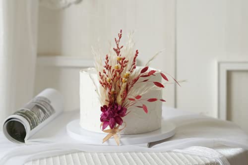 Purple Pampas Grass Dried Flowers Boho Pampas Dried Cake Topper miniatura 3