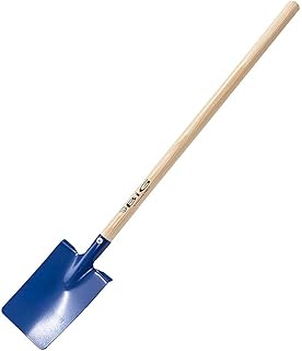 Minipala de Mano de Acero de Calidad con Mango de Madera de Pino, pequena Paleta para Flores para jardín, Pala para Plantas de Interior, Herramienta de 78 cm de Largo, Color Azul