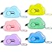 Muclip Cloud Shaped Retractable Box Cutter Set - 6 Pack with Key Rings,Stainless Steel Blade,Safe & Portable Letter Opener for Envelopes,Package,Mail,DIY,Paper Cutter for Home,Office,Outdoor (6 Color)