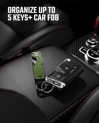 Image of Key Organizer for Men Compact Key Holder Minimalist Key Case Metal Key Chain Key Holder for Keychain Secures 2-5 Keys
