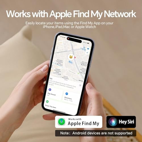 Image of 3 Packs Air Tracker Tags[Apple MFi Certified],Tracker Tags Work with Apple Find My (iOS Only),Bluetooth Tracker with Waterproof Case,Smart Keys Finder and Item Locator for Keys,Bags,Luggage,etc