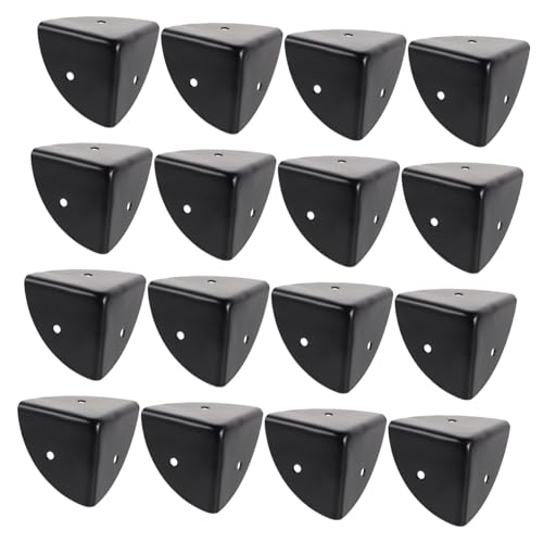 Housoutil Luggage Corner Guard 16pcs Metal Box Corner Protectors Corner Safety Guards for Toolboxes Decorative Accessories