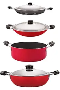 NIRLON nonstick Aluminium Utensils Set for Kitchen, 4 Pieces(DKD(J)_AC_AP12_CS24)