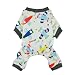 Fitwarm Adorable Soft Planes Dog Pajamas for Pet Cat Dog Pjs Clothes, Large