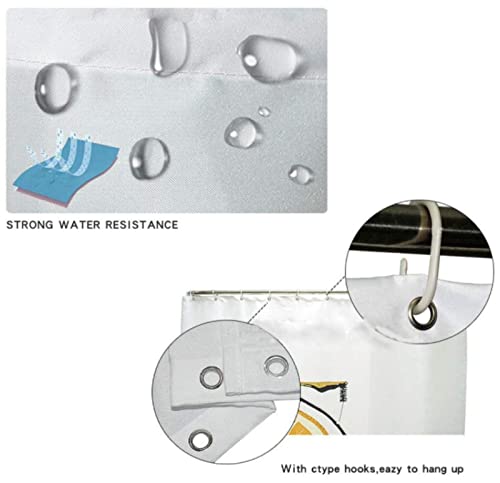 LARIAU 4-teiliges Duschvorhang-Badematten-Set, Mehltau-Badezimmer-Duschvorhang + rutschfeste Badematte… – Bild 5