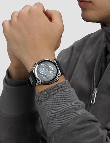 Image of Police Quartz Black Round Dial Men's Analog Watch | Silicone Strap Material | Water Resistant Watch - PLPEWGM0071803