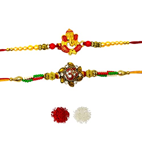 Image of Shyam Baba Om 2 Rakhi For Brother | | rakhi || rakhi set || rakhi combo || bhaiya bhabhi rakhi || rakhi gifts