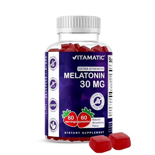 Vitamatic Sugar Free Melatonin 30mg per Gummy - 60 Servings...