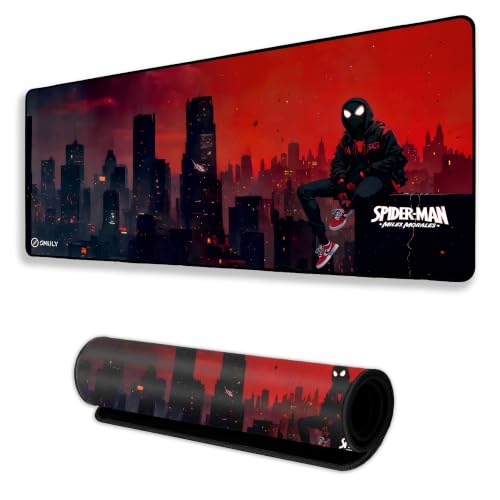 Image of Animated Hero Inspired Mouse Pad 11x23 Inch 2mm Extended Gaming Desk Mat with Anti-Slip Rubber Base Mousepad for Smooth Surface Desk pad for PC & Laptop Use Waterproof & Stiched (Multicolour)