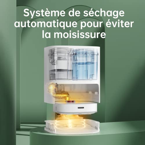Dreame W10 Robot Aspirateur Laveur 4000 Pa avec Station de Nettoyage Automatique, Balayage, Nettoyage, Lavage et Séchage 4 en 1, Superbe Navigation Lidar, pour Poils Animaux, Sol Dur,Tapis,Alexa/App - Image 5