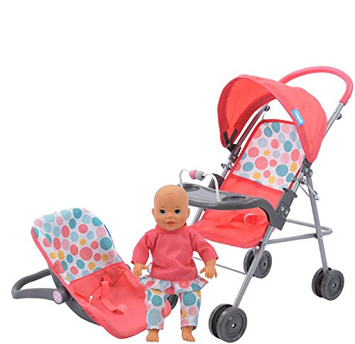 dolls car seat with hood