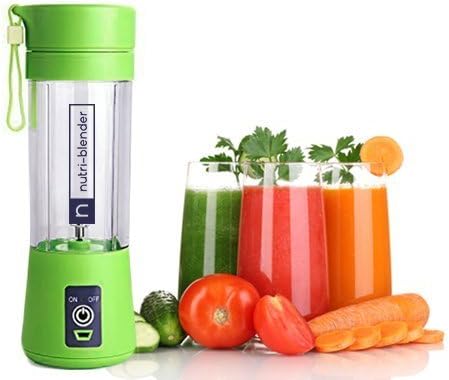 Nutri-Blender, USB Mini Juicer Blender Cup by Gevisco Brands. Fruit Smoothie Machine, Water Bottle 380ml, Portable and Rechargeable Personal Size Electric Mixer, USB Port Charger Cable
