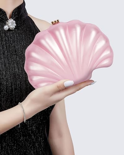 Image of Women Seashell Evening Bag Purse Mermaid Chain Strap Clutch Handbag Shoulder Bag | Seashell