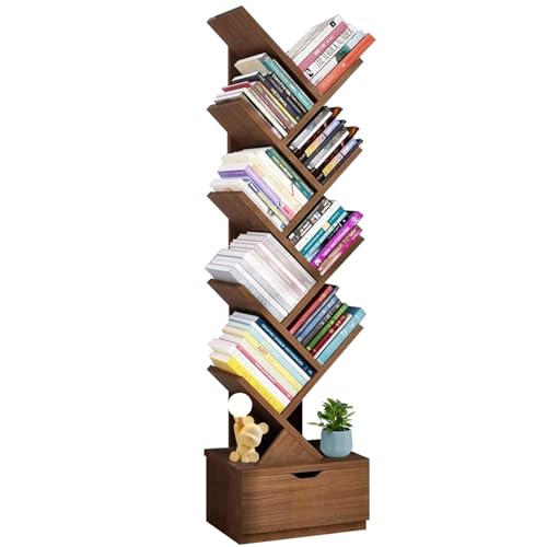 La Mejor Selección de Librero Walmart Top 10. 45 FBXGT Estantería de Árbol para Libros, Estantería de Pie, Forma de Árbo Librero de 8 Niveles, Librero Minimalista, Libreros Vertical Moderno para el Dormitorio, Estudio, Sala...