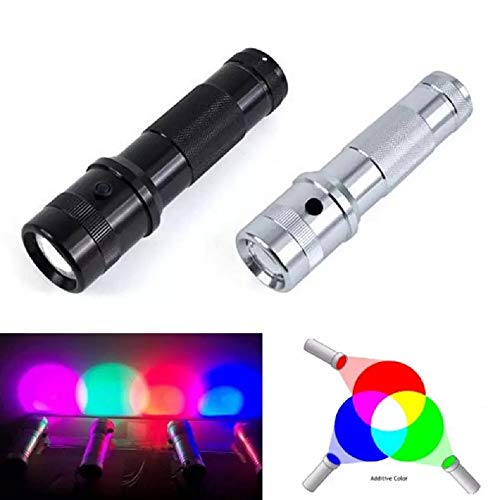 Rainbow RGB Flashlight Colorshine LED Changing Color Light 3W Aluminium Alloy Edison Multicolor