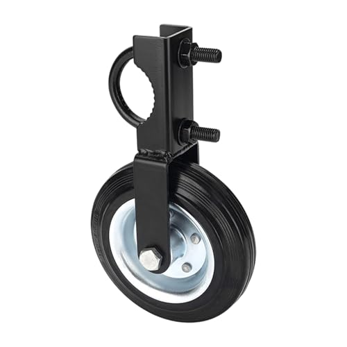 Roulettes de portail robustes pour portes de pâturage extérieures comme rouleaux de clôture en métal robuste pour portails basculants fiables (noir, 27 cm)