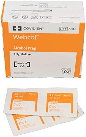 Kendall WEBCOL Alcohol Preps (Sterile), Medium, 2-ply