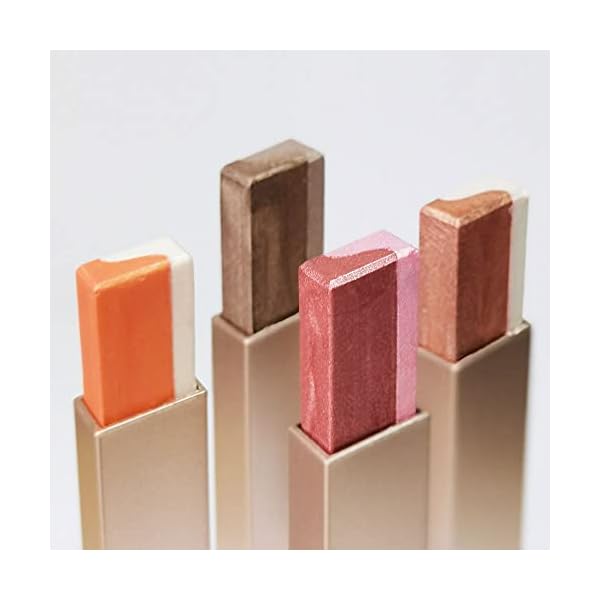 WENSUNNIE-Glitter-Shimmer-Gradient-Eyeshadow-Makeup-Stick-Set-for-Older-Women-Mature-Skin-Double-Color-Brown-And-Metallic-Cream-Eyeshadow-Stick-Long-Lasting-Waterproof-Smoky-Eye-Shadow-Pencil-Crayon-4 WENSUNNIE Glitter Shimmer Gradient Eyeshadow Makeup Stick Set for Older Women & Mature Skin, Double Color Brown And Metallic Cream Eyeshadow Stick, Long Lasting Waterproof Smoky Eye Shadow Pencil Crayon (4Pack)