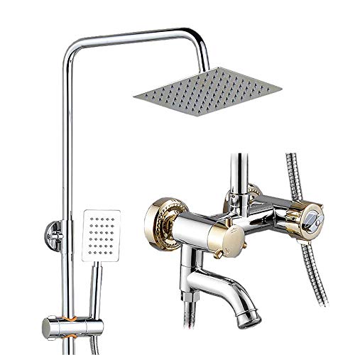 Pommeau de douche à effet pluie carré ultra mince pour rénovation de salle de bain