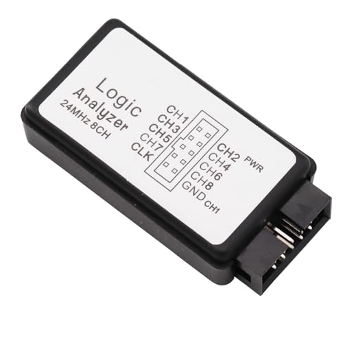 Heevhas USB Logic Analyzer Device 24MHz 8CH 8 Kanal UART IIC SPI Debug mit Mini-USB-Kabel + Kabel + 12PCS Farben Testhaken Clip Set