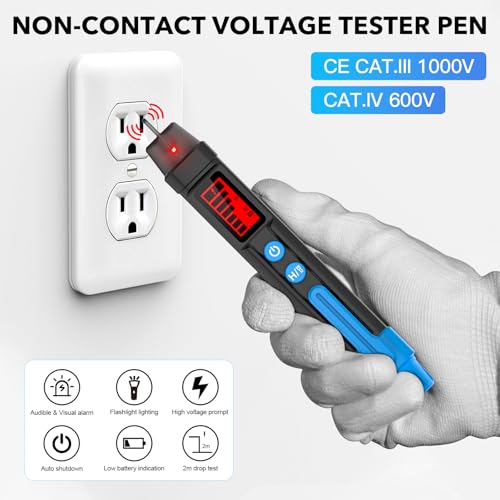 Image of MESTEK Tool Set, Electric Tester Kit with Non-Contact Voltage Tester, GFCI Outlet Tester, Digital Moisture Meter, Home Inspector Tool Kit with Carrying Case and Batteries, 3-Piece