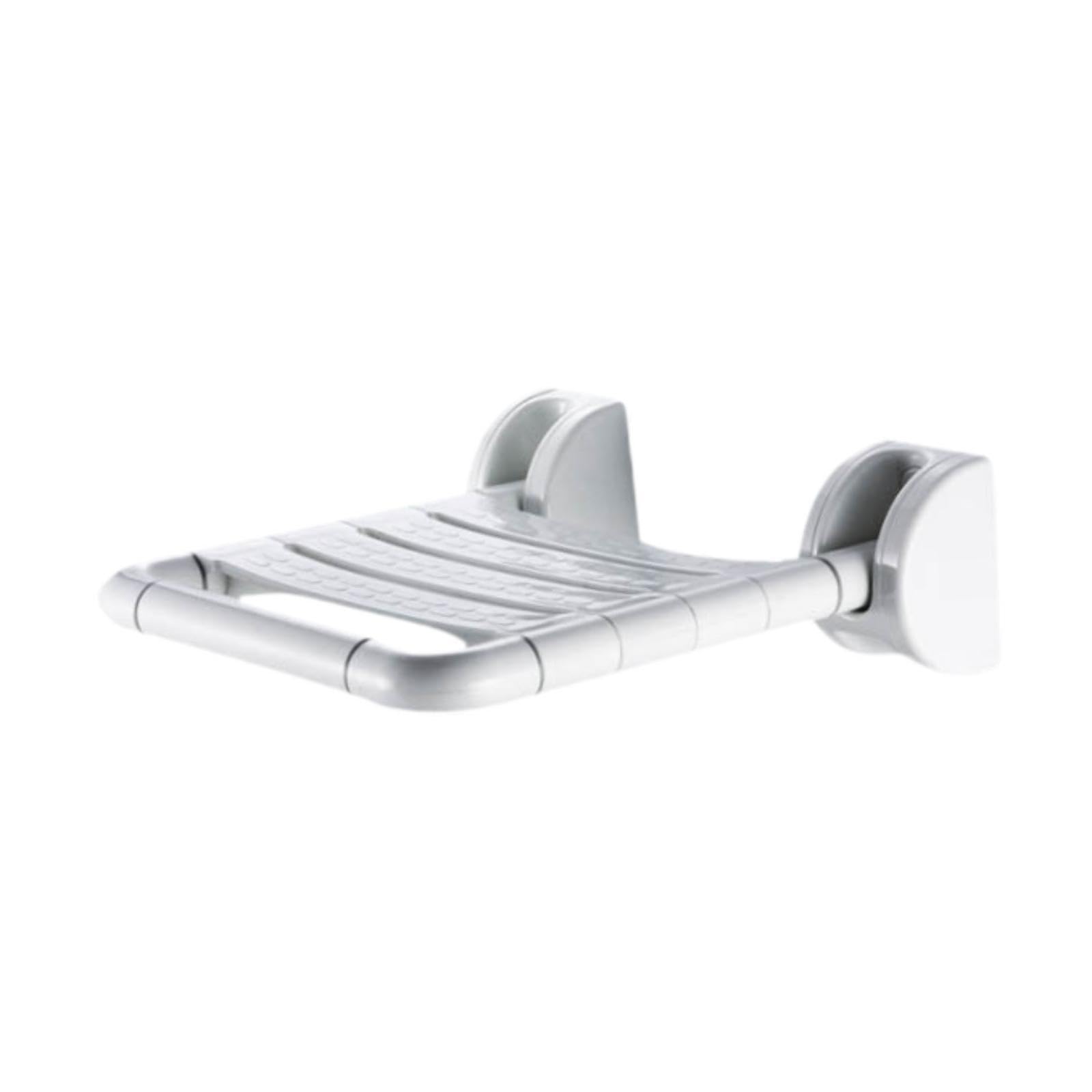 Asiento Ducha Plegable Silla Baño Montaje en Pared Taburete Abatible Superficie Antideslizante Material Resistente al Agua Adecuado para Apoyo en Ducha 12.6 x 15.9 Pulgadas