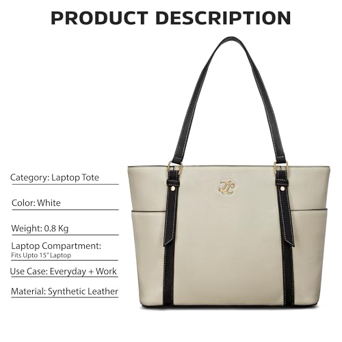 Image of Lavie Signature Women's Harisburg Monogram Tote Laptop Bag | Tote Laptop Bag for Work | Ladies Purse | Stylish Shoulder Bag | Gift for Women