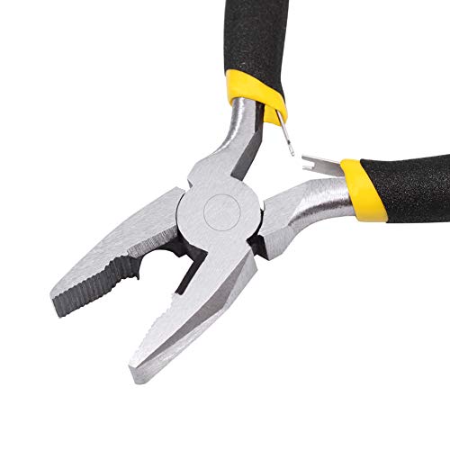 Image of Mini Linesman Pliers - 5 Inch Combination Pliers With Spring Loaded Wire Cutters - Electrical & Screw Removal Tool - Jewellery Making