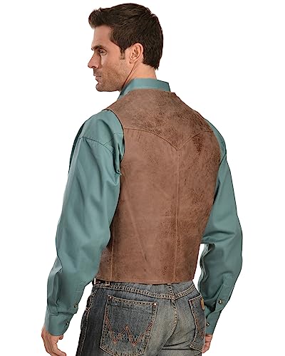 Scully Men's Western Lamb Vest Brown 48 R US3