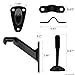 Hand Rail Brackets for Stairs- 6 Pcs Heavy Duty Black Handrail Brackets for Indoor Stairs or Outdoor Stairs Support, 3 Inch Hand Railing Brackets, Banister Brackets for Stairways Stair Railing Indoor