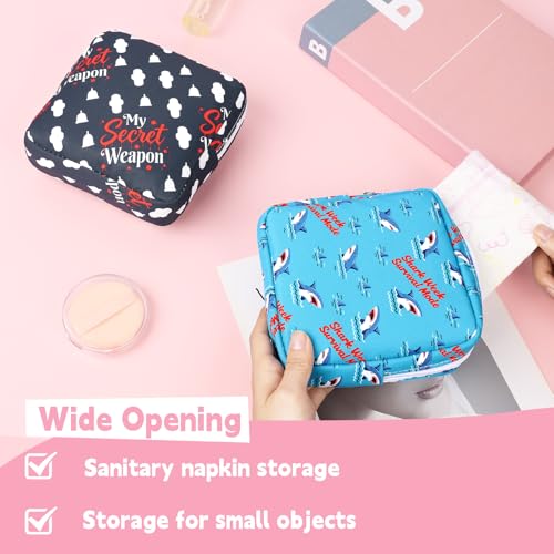 Image of Sanitary Pad Storage Bag Portable Period Bag for Teen Pads /Sanitary Napkins /Small Tampons, Sanitary Napkin Storage Bag First Period Gifts for Teen Girls (Secret Weapon)