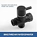 3-Way Solid Brass black Shower Arm Diverter Valve G1/2 Thread - Universal Bathroom Replacement for Handheld and Fixed Showerheads - Tool-Free Installation Leak-Proof Design