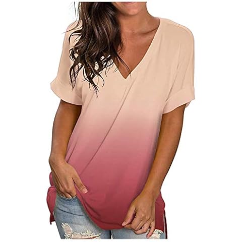 Laonajkd Blusa de Mujer Gradualmente de Color Cover