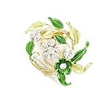 Bonito y elegante: este es el tipo de broche increíble que se añade con elementos elegantes, el brillante cristal creado aporta una sensación de moda y elegancia. Complementará tu vestido, o chales, para arreglar la ropa de trabajo o llevar en fiestas o en una salida nocturna.