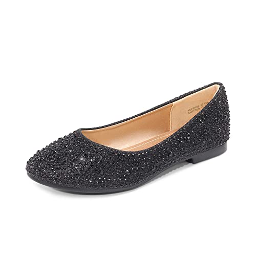 DREAM PAIRS Girls Dress Shoes Slip on Ballerina Flats for Wedding/Party