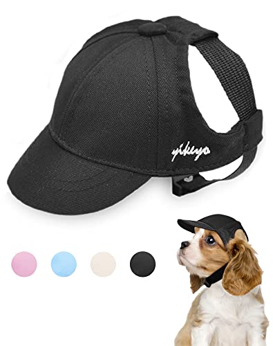 Dog Hat For Small Dogs And Medium Large Dogs Girl Boy Hats For Dogs Adjustable Dog Bucket Hat Puppy Sun Hat Spring Summer Pet Baseball Cap Doggy Visor (Black, Small(3-15Lbs)) #TOP6