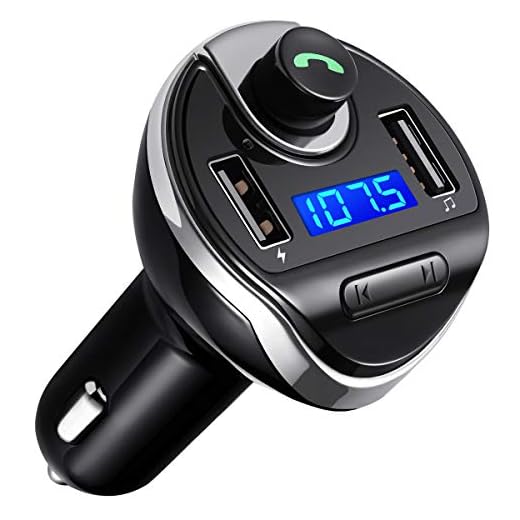 Criacr (Upgraded Version) Bluetooth FM Transmitter for Car, Wireless FM Radio Transmitter Adapter Car Kit, Dual USB Charging Ports, Hands Free Calling, U Disk, TF Card MP3 Music Player