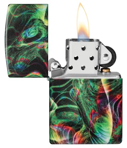 Encendedor Zippo Psychedelic Swirl Verde Mate miniatura 3