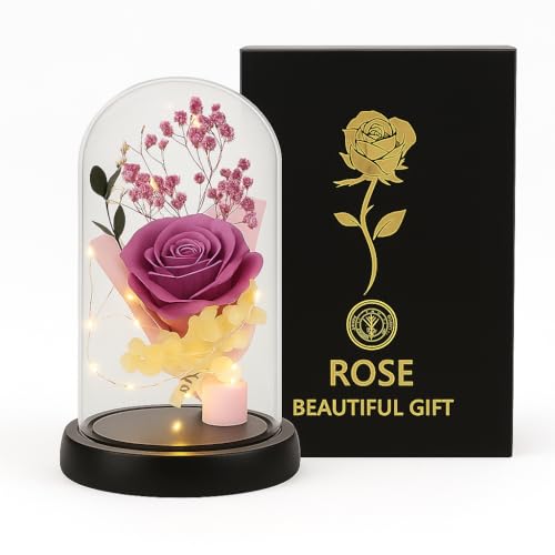 ENERGY GROUP ONLINE Rosa Eterna con Luci LED sotto Cupola