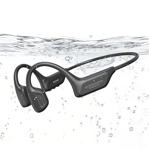 Image of Fanisic 2026 Swimming Headphones /Earbuds, Bluetooth 6.0 & MP3 with 32GB Memory IPX8 Waterproof Bone Conduction Headphones, Underwater Open Ear Headphones Secure Fit for Surfing Cycling Running