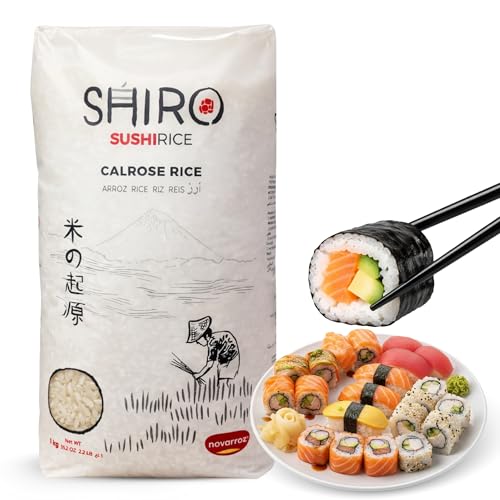 Arroz para sushi, Misori Sushi Rice, arroz de grano medio redondo, Shiro Arroz de Calrose, Ideal para onigiri, Donburi, Platos Japoneses Diarios, Cocina Japonesa, Contiene 1 unidad de 1 Kg
