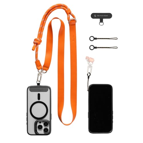 [SMALLRIG] �X�}�z�V�����_�[�X�g���b�v ���߉\�ȃl�b�N�X�g���b�v/�N���X�{�f�B�X�g���b�v ������X�}�[�g�t�H���ɑΉ� �������U�[���i�C������ ����A�N�Z�T���[�p�t�b�N���� iPhone/Samsung�Ή� �I�����W 5300