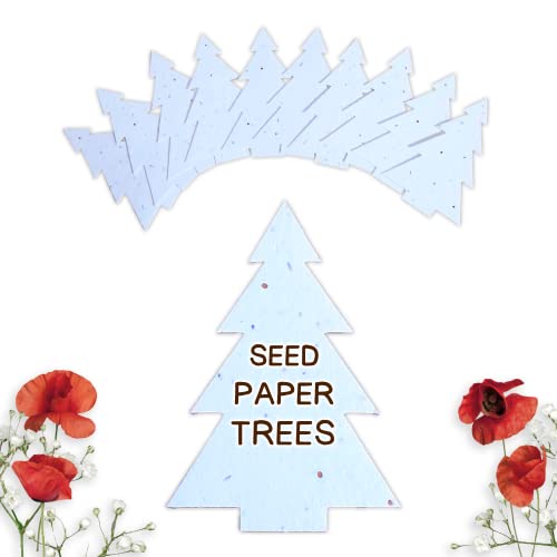 Plantable Seed Paper Trees - Handmade Seeded Paper Shapes fo